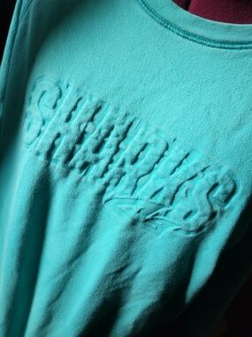 Cheer Sport Sharks Textured Teal Sweatshirt